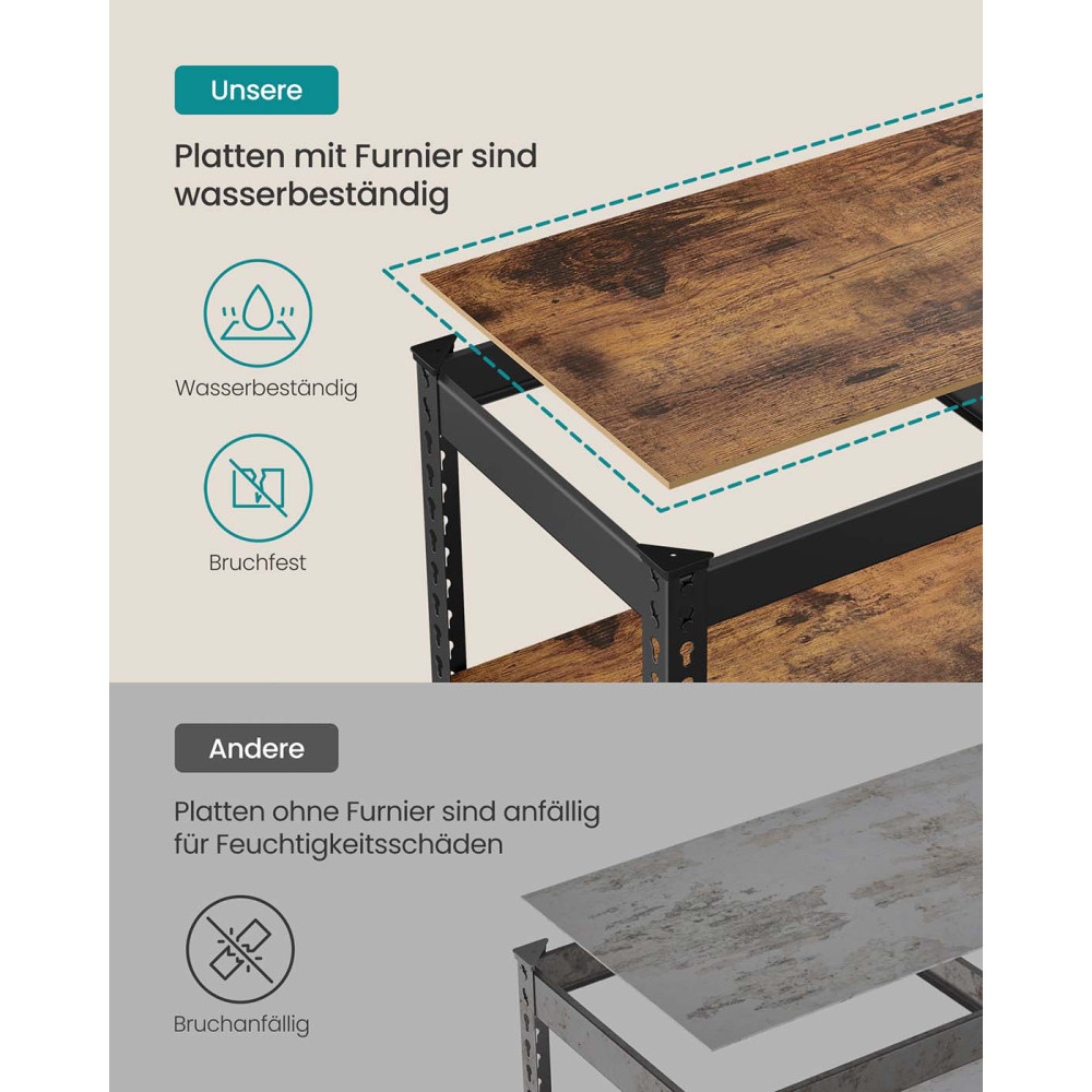 Produktbild för Tool Shelves Black 91x46x183cm
