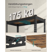 Produktbild för Tool Shelves Black 91x46x183cm
