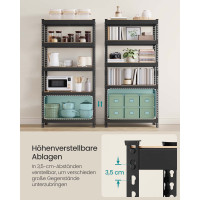 Produktbild för Tool Shelves Black 91x46x183cm