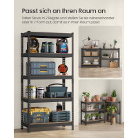 Produktbild för Tool Shelves Black 91x46x183cm