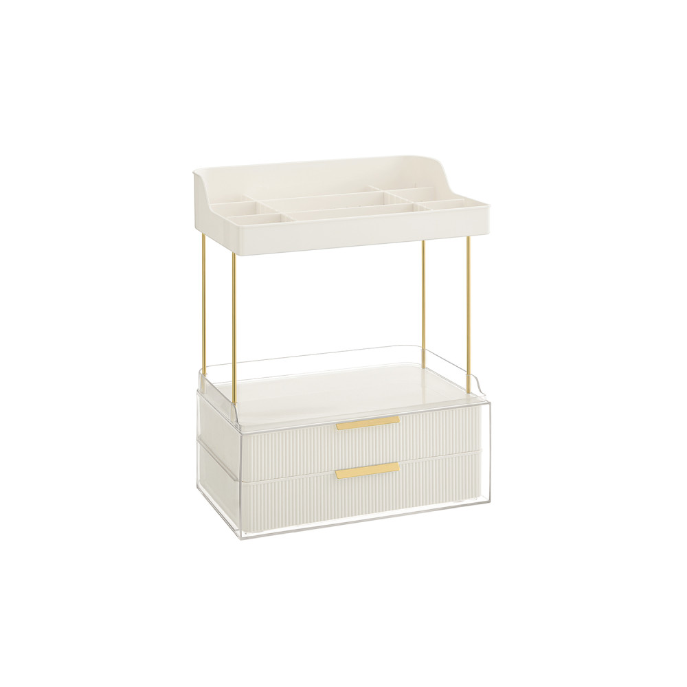Produktbild för 4-layer Makeup Organiser With 4 Dividers Cloud White 32x20x39cm