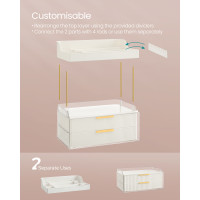 Produktbild för 4-layer Makeup Organiser With 4 Dividers Cloud White 32x20x39cm