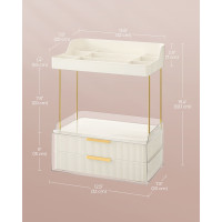 Produktbild för 4-layer Makeup Organiser With 4 Dividers Cloud White 32x20x39cm