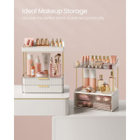 Produktbild för 4-layer Makeup Organiser With 4 Dividers Cloud White 32x20x39cm