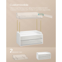 Produktbild för 4-layer Makeup Organiser With 4 Dividers Transparent White 32x20x39cm