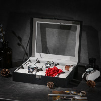 Produktbild för Watch Storage Box Black 25x20x8cm