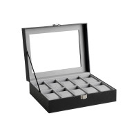 Produktbild för Watch Storage Box Black 25x20x8cm