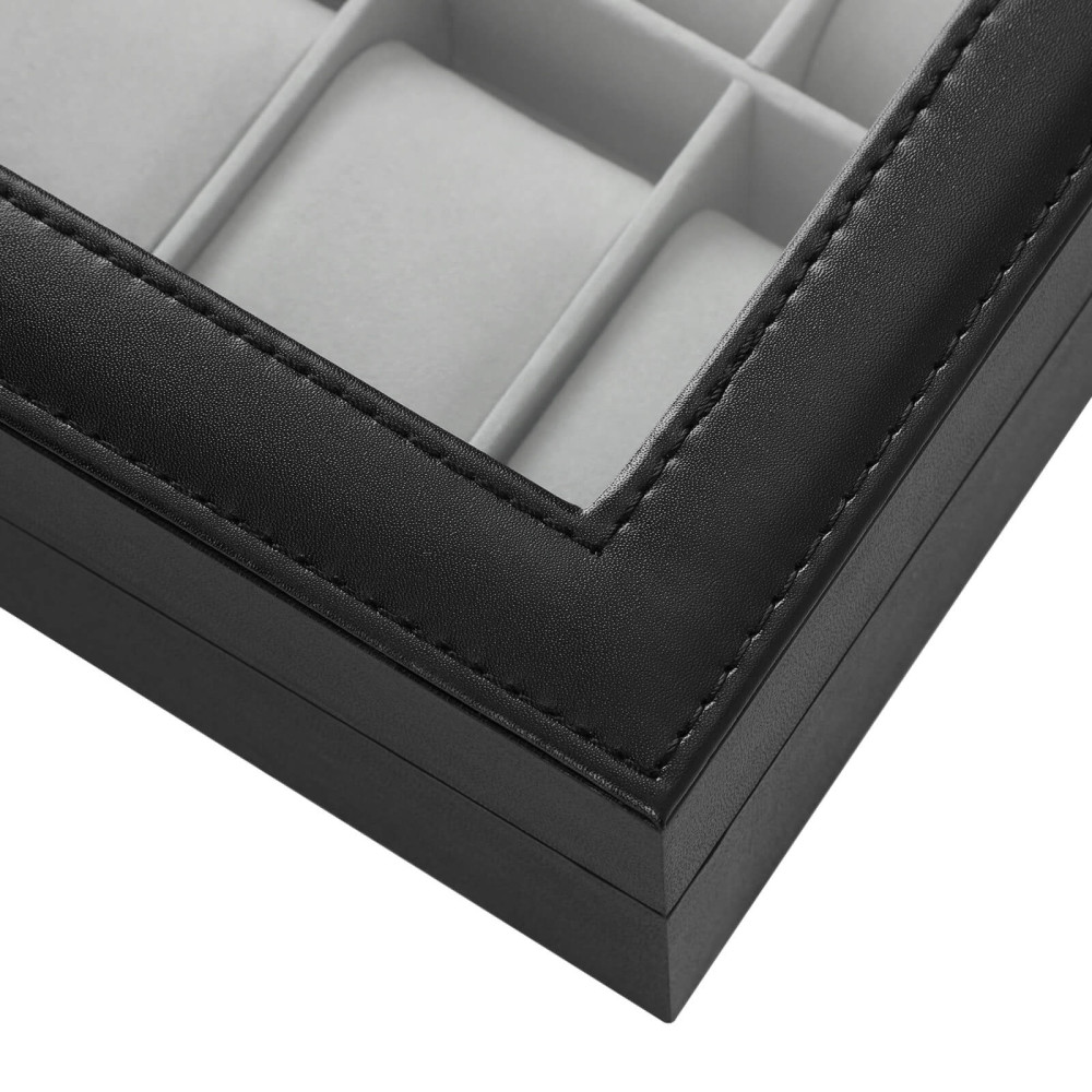 Produktbild för Watch Storage Box Black 25x20x8cm