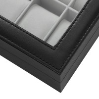 Produktbild för Watch Storage Box Black 25x20x8cm