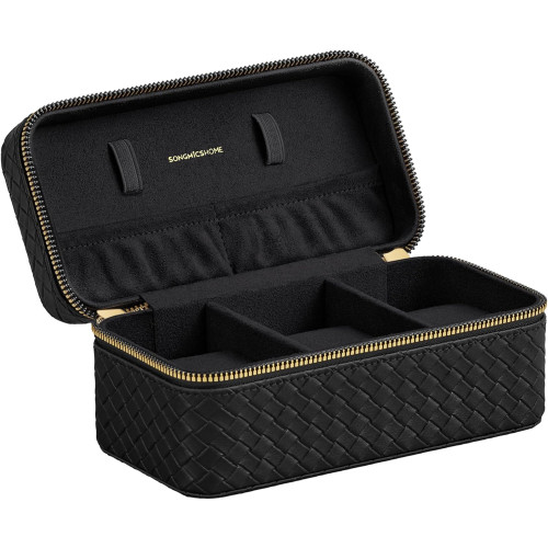 SONGMICS HOME Watch Case Black 20x11x9cm