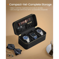 Produktbild för Watch Case Black 20x11x9cm