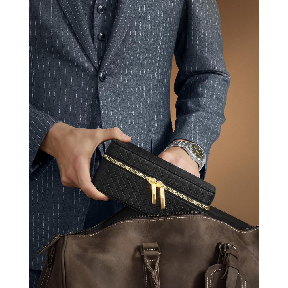 Produktbild för Watch Case Black 20x11x9cm
