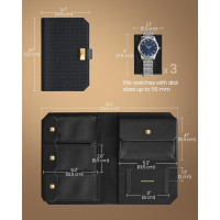 Produktbild för Watch Pouch Black 16x22x5cm