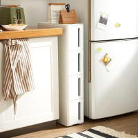 Produktbild för Kitchen Storage Rack Grey, White 45x17x84cm