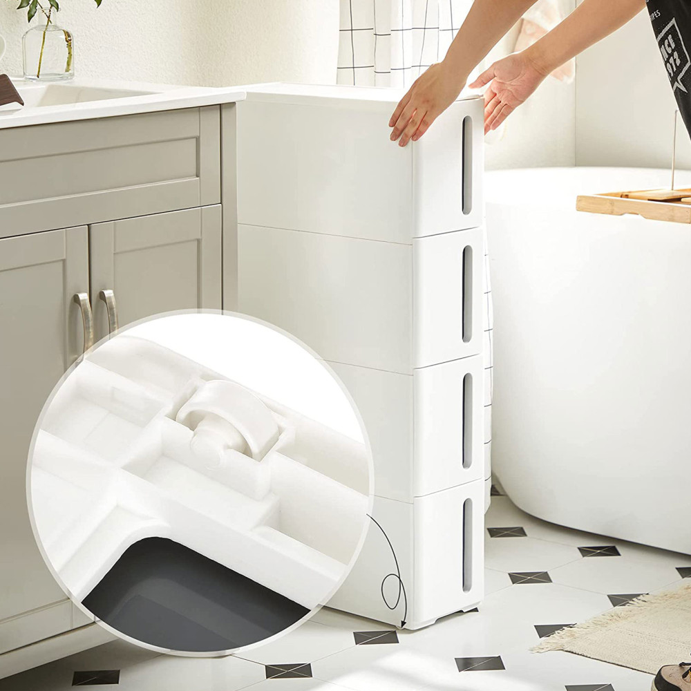 Produktbild för Kitchen Storage Rack Grey, White 45x17x84cm