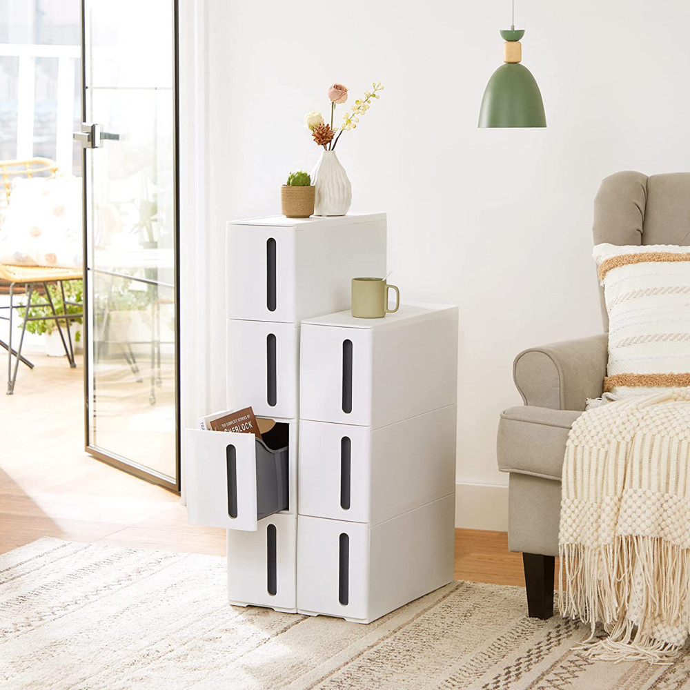 Produktbild för Kitchen Storage Rack Grey, White 45x17x84cm