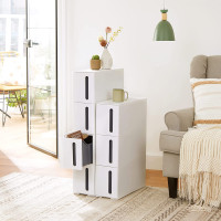 Produktbild för Kitchen Storage Rack Grey, White 45x17x84cm