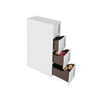 Produktbild för Kitchen Storage Rack White 45x17x84cm