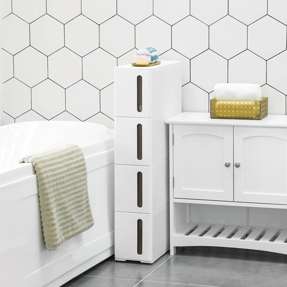 Produktbild för Kitchen Storage Rack White 45x17x84cm