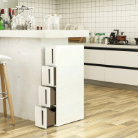 Produktbild för Kitchen Storage Rack White 45x17x84cm