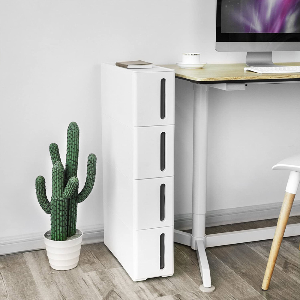 Produktbild för Kitchen Storage Rack White 45x17x84cm