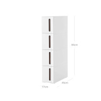 Produktbild för Kitchen Storage Rack White 45x17x84cm