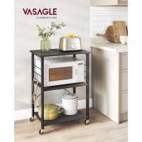 Produktbild för Kitchen Shelves Ebonized Oak, Black 60x40x84cm