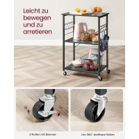 Produktbild för Kitchen Shelves Ebonized Oak, Black 60x40x84cm