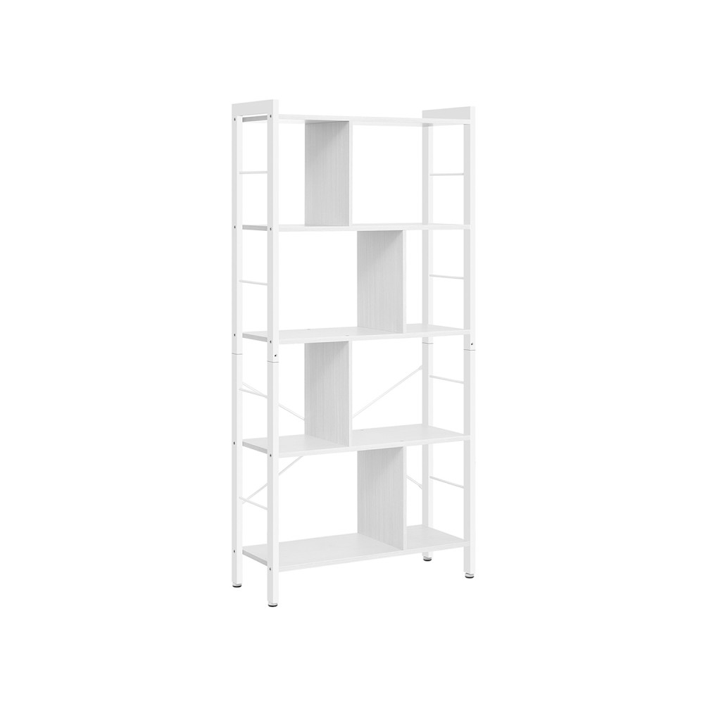 Produktbild för 5-tier Standing Bookshelf Maple White And Cloud White 74x30x155cm