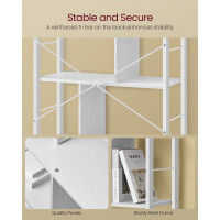 Produktbild för 5-tier Standing Bookshelf Maple White And Cloud White 74x30x155cm