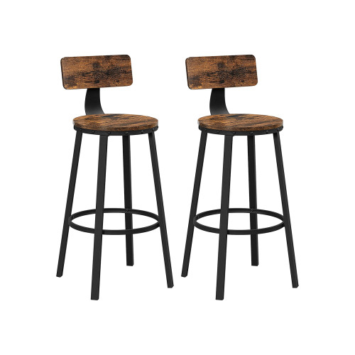 VASAGLE Bar Stool Black, Retro Color