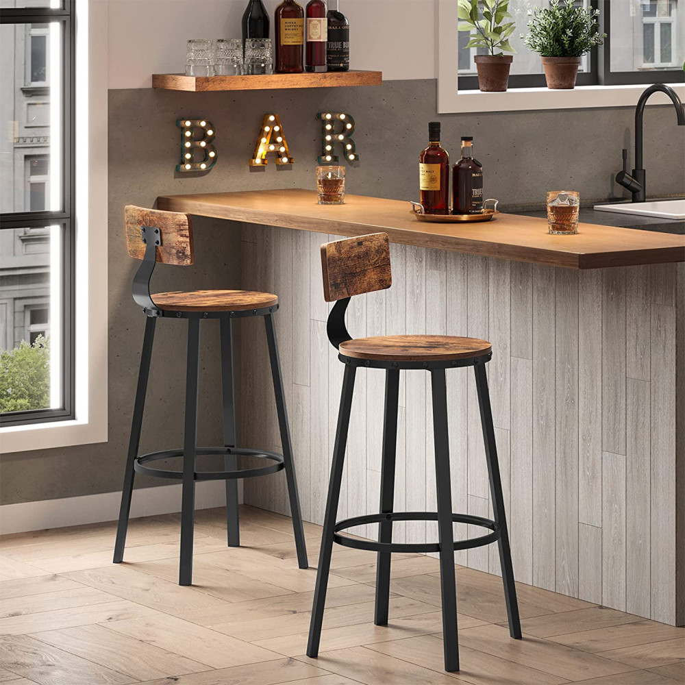 Produktbild för Bar Stool Black, Retro Color