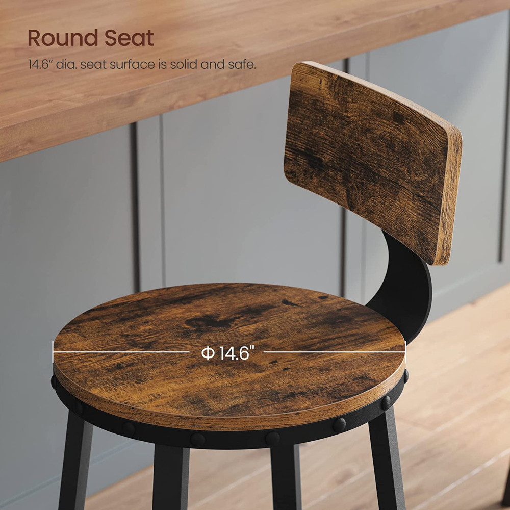 Produktbild för Bar Stool Black, Retro Color