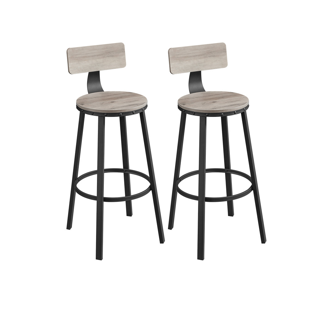 Produktbild för Bar Stool Black, Light Ivory 50x50x63cm