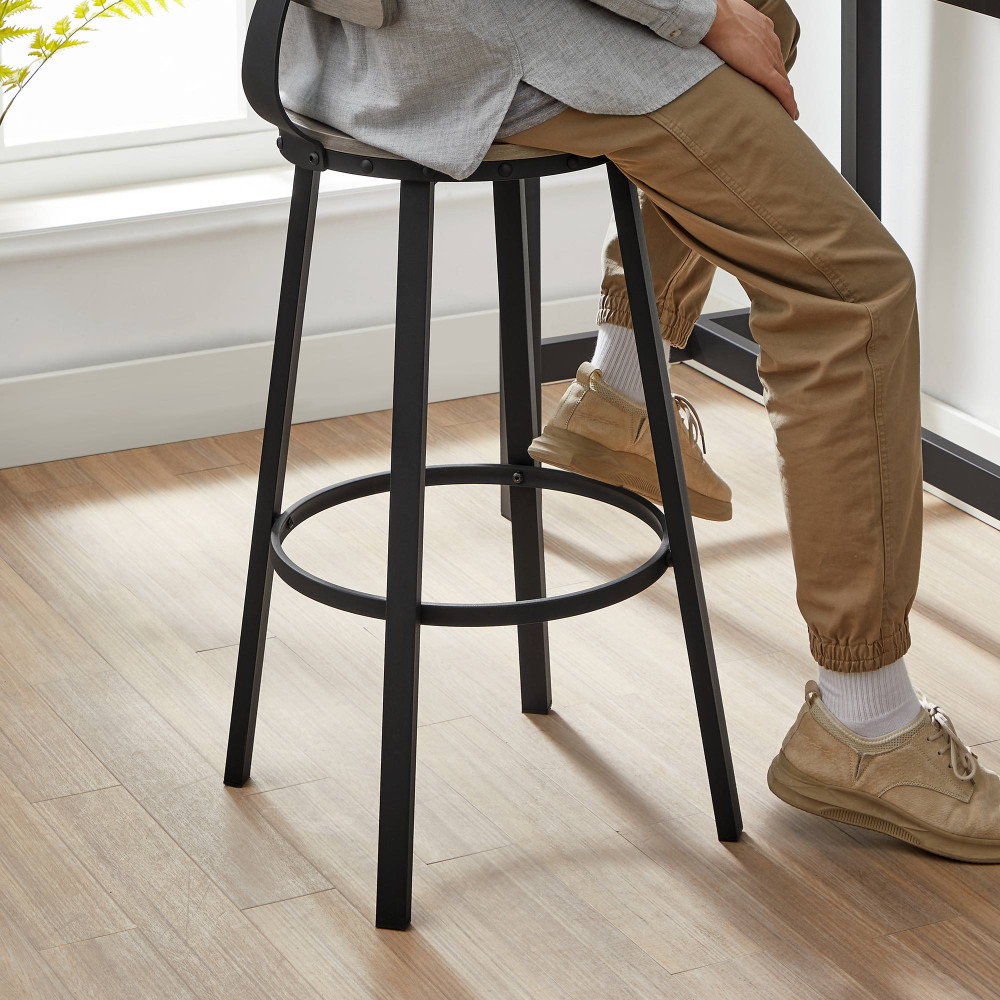 Produktbild för Bar Stool Black, Light Ivory 50x50x63cm