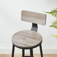 Produktbild för Bar Stool Black, Light Ivory 50x50x63cm