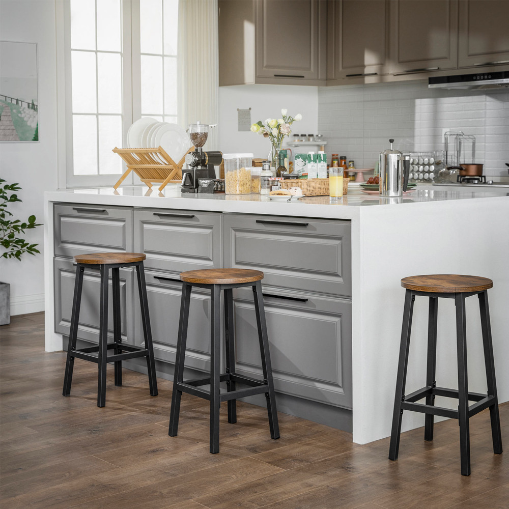 Produktbild för Bar Stool X: Antique, Black 32x32x64cm