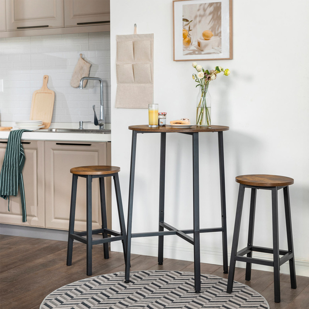 Produktbild för Bar Stool X: Antique, Black 32x32x64cm