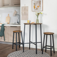 Produktbild för Bar Stool X: Antique, Black 32x32x64cm