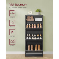Produktbild för Shoe Storage Black 60x24x139cm