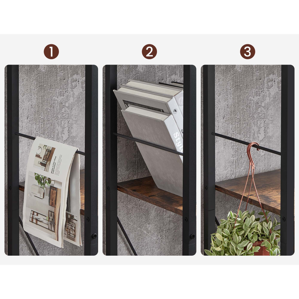 Produktbild för Storage Shelves Black, Retro Color 150x74x30cm