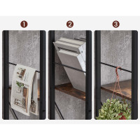 Produktbild för Storage Shelves Black, Retro Color 150x74x30cm