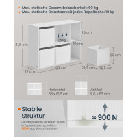 Produktbild för Bookshelves White 83x27x62cm
