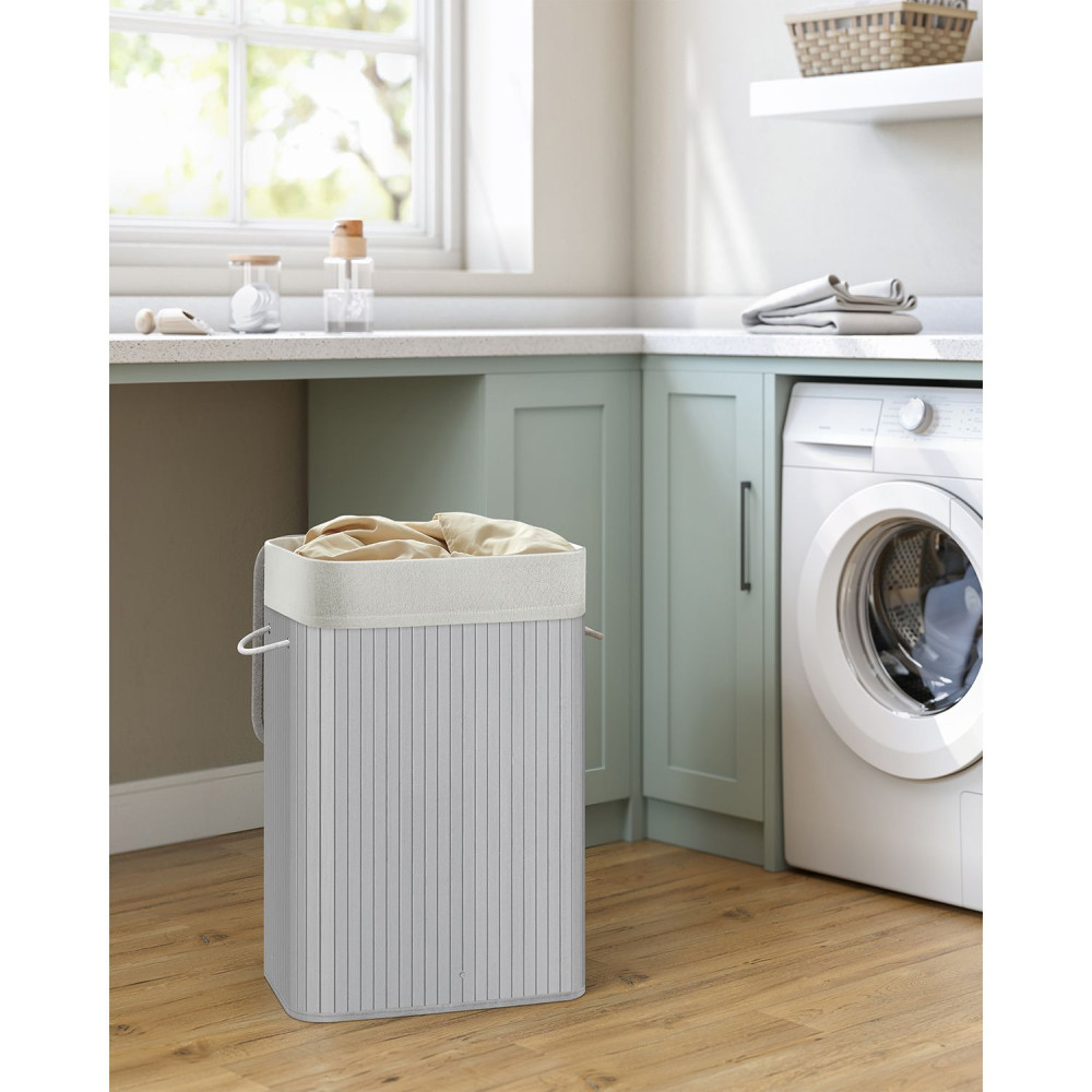 Produktbild för Clothes Basket Grey 40x30x60cm