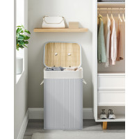 Produktbild för Clothes Basket Grey 40x30x60cm