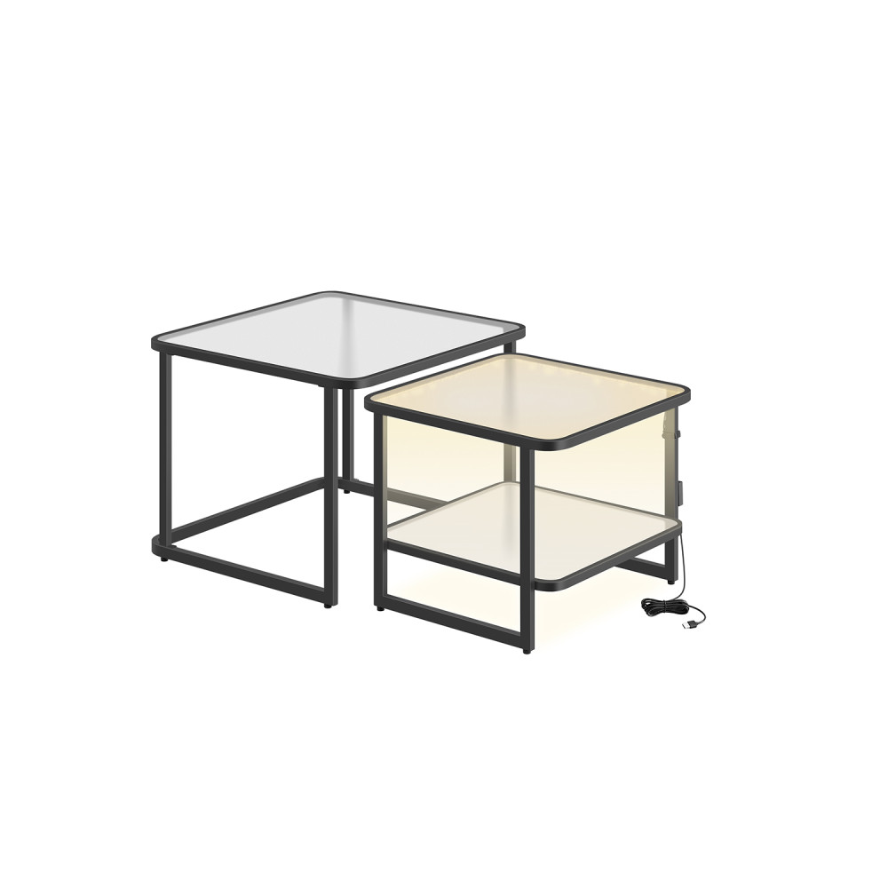 Produktbild för Coffee Tables White 60x60x46cm