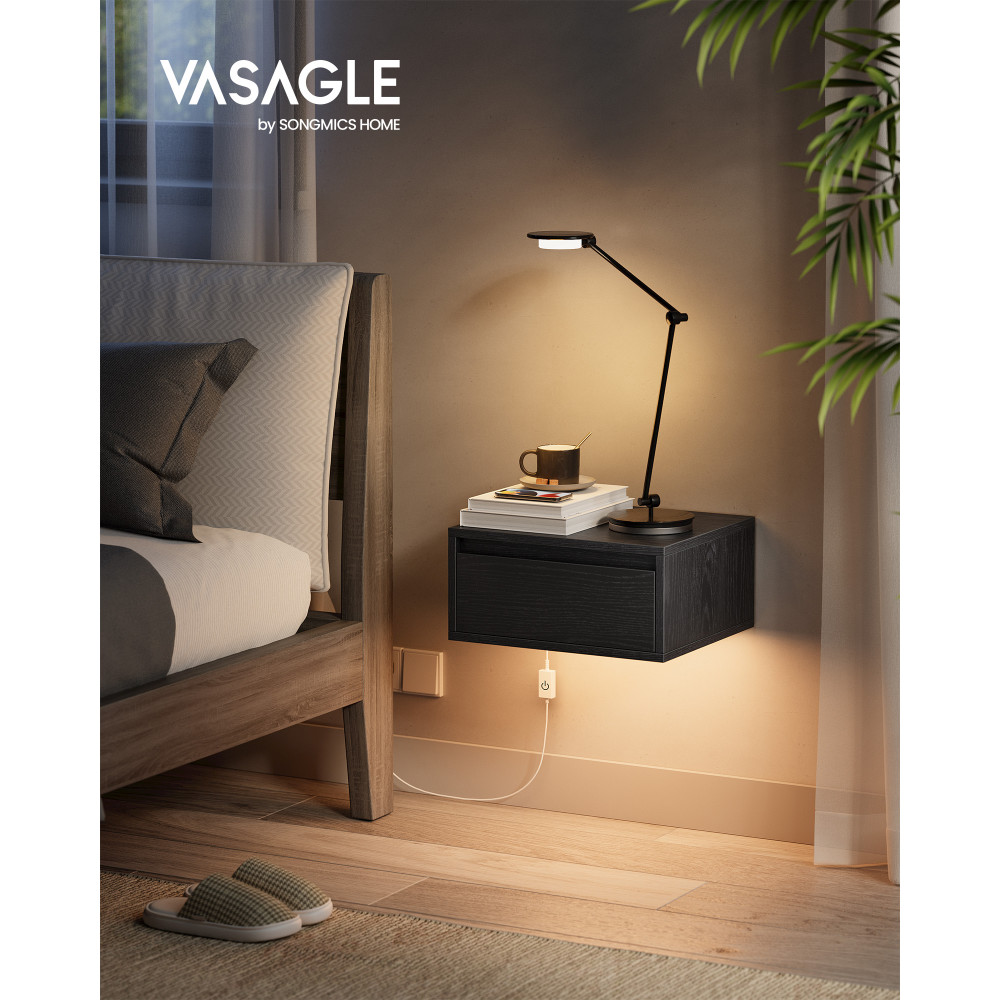 Produktbild för Bedside Tables Black 40x35x19cm