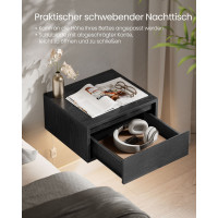 Produktbild för Bedside Tables Black 40x35x19cm