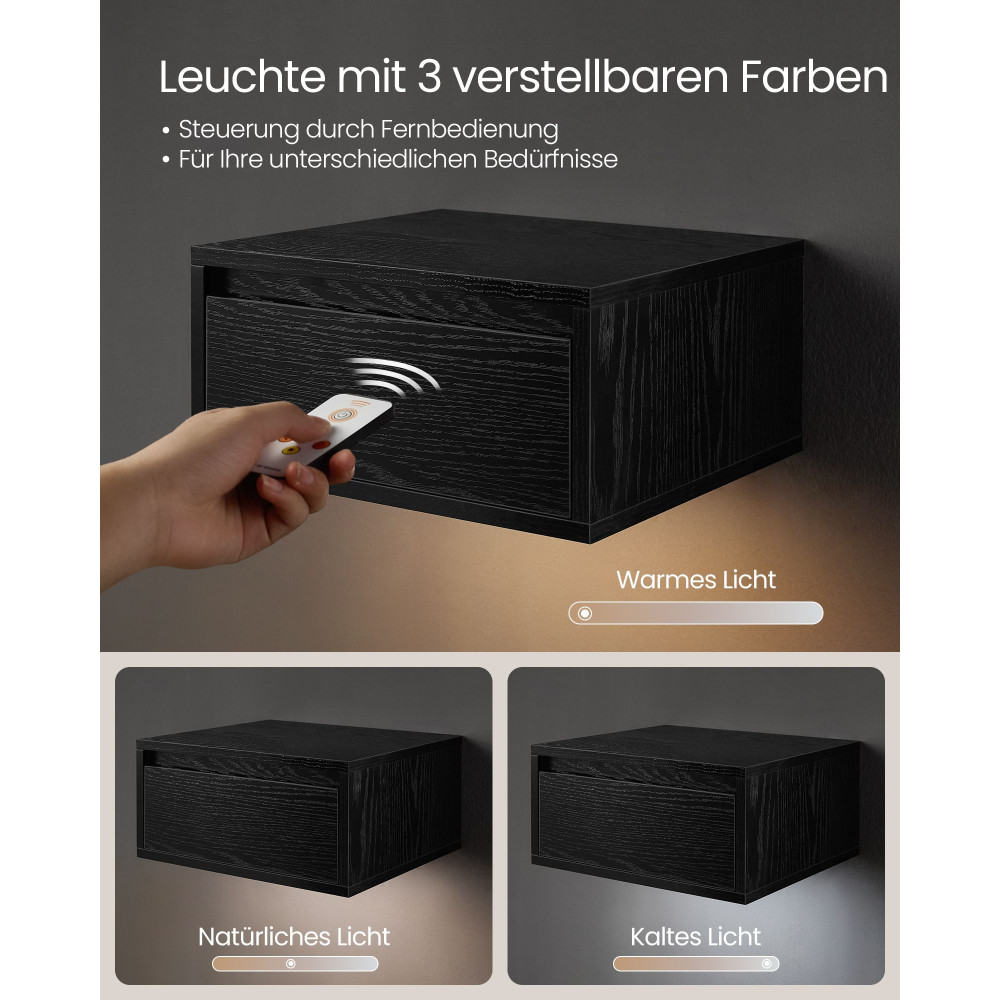 Produktbild för Bedside Tables Black 40x35x19cm