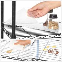Produktbild för 6-tier Wire Shelving Unit With Adjustable Shelves Ink Black 40x30x160cm